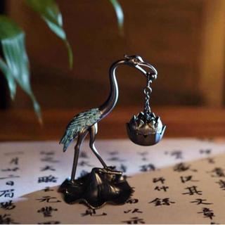 Set lư xô.ng trầm hạc bằng đồng kèm lọ trầm 42 khoang đốt hương vòng nụ bột trang trí ph.ong th.ủy