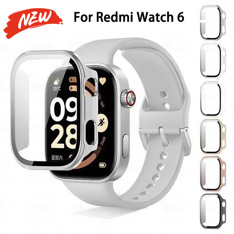 Vỏ PC + Kính Cho Redmi Watch 6 Tấm Bảo Vệ Màn Hình Chống Trầy Xước Phim ốp Bảo Vệ Phụ Kiện