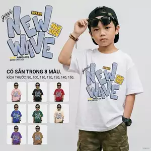 Áo ngắn tay bé trai 10-40kg, mềm mịn, thấm hút mồ hôi, phong cách Hàn Quốc, dễ phối đồ