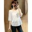 Mới Phong Cách Trung Hoa Phong Cách Trung Hoa Áo Cardigan Thêu Ngắn Tay Áo Sơ Mi Nữ Mùa Hè Plus Size Béo mm Mỏng Hơn Nhìn Đẹp Đẹp Đẹp Nhỏ Áo Sơ Mi Top