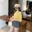 Lyocell Tencel Dệt kim ngắn tay Áo một vai xiên vai Lười dáng rộng vừa vặn mùa hè thon gọn hơn Áo đeo đơn