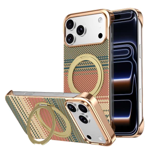 360 ° Giá đỡ xoay cho PC mạ từ tính Vỏ điện thoại bằng da PU không khung cho iPhone 17 Pro Max 15 14 13 16 Pro Max