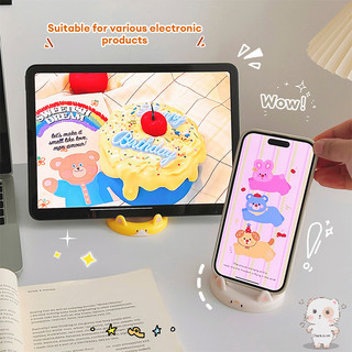 【Chamvn】Giá đỡ điện thoại hình mèo hoạt hình 3D có thể điều chỉnh góc nhìn giá đỡ sáng tạo cho văn phòng và nhà để bàn