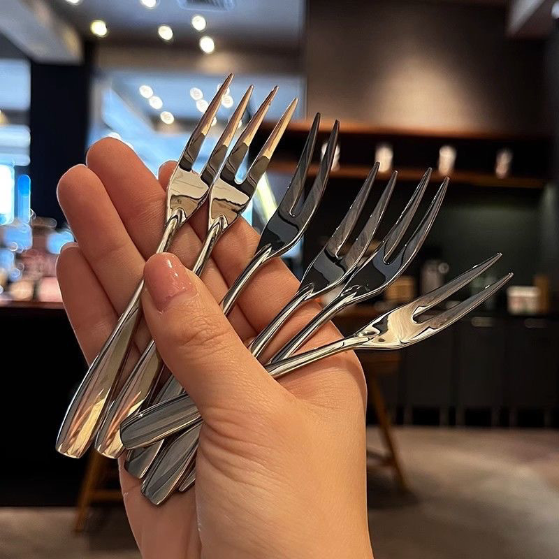 Thực sự đẩy những điều tốt đẹp!304 Trái Cây Nĩa Trái Cây Chọn Bánh Tráng Miệng Nĩa Món Tráng Miệng Nĩa Bánh Trung Thu Nĩa 6 Miếng Gói Nhà Máy26061113