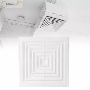 Vỏ thông gió EDIWANY, màu trắng có nắp Lưới tản nhiệt thông hơi, Ống dẫn hoạt động im lặng bằng nhựa Phòng tắm