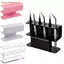 FAVORITEGOODS Nhíp Đế trưng bày, Hộp trưng bày Nhíp nối mi Giá đỡ, Hộp lưu trữ di động Acrylic 6 lỗ Giá đỡ lưu trữ
