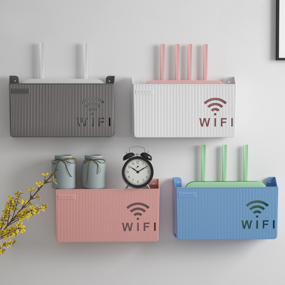 Hộp Đựng WiFi Treo Tường HomeMate, Kệ Để Modem, Đầu Kỹ Thuật Số, Ổ Cắm Điện Gọn Gàng Chất Liệu ABS Cao Cấp