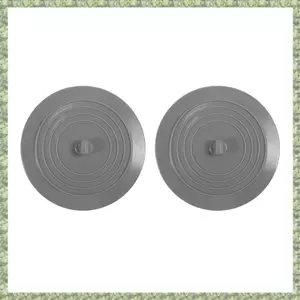 Nút chặn bồn tắm 2 gói, Nút chặn bồn tắm silicon lớn 6 inch, Nắp thoát nước hút phẳng, phích cắm bồn tắm cho bồn tắm, nhà bếp, phòng tắm và đồ giặt (Xám)