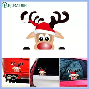 Decal cửa sổ ô tô POP với họa tiết tuần lộc Giáng sinh Decal cửa sổ xe tuần lộc