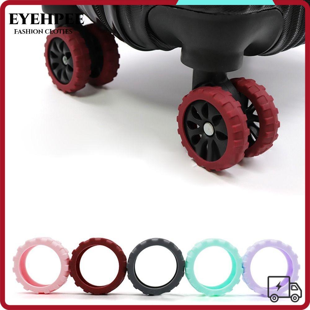 EYH 8 Cái/Bộ Giày Bánh Xe Hành Lý Silicon Im Lặng Bảo Vệ Vali Giảm Ồn Chống Mòn Cho Vali Du Lịch Phổ Thông