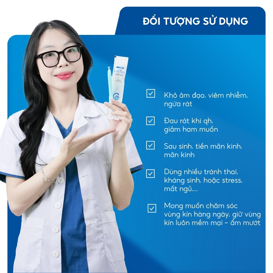 Gel Dưỡng Ẩm Phụ Khoa Lavima Aquain (Đũa Thần Inner), Ẩm Sâu Giảm Khô Rát, Mềm Mịn Cả Ngày, Bút 3g
