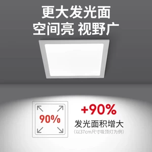 Đèn LED Vuông Downlight Nhúng Phòng Khách 18W24W Siêu Mỏng Vuông Trần Lỗ Đèn Nhà Bếp Phòng Tắm Bảng Điều Khiển Ánh Sáng RFYX