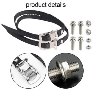 Kẹp bàn đạp xe đạp điều khiển nâng cao có dây buộc dây giày và chốt cố định nắp mũi