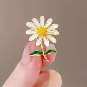 PNPIA- Tính Khí Men Hoa Cúc Trâm Cài Cho Nữ Cô Gái Tinh Tế Sáng Bóng Hoa Cúc Ve Áo Chân Thời Trang Thanh Lịch Hoa Huy Hiệu
