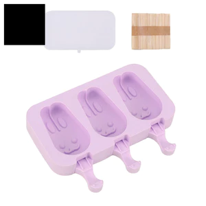Linh hồn| DIY Popsicle Maker Khuôn silicon cấp thực phẩm Khuôn silicon Popsicle silicon với 50 que gỗ – Máy làm đá tự làm chống dính có thể tái sử dụng Phim hoạt hình nhỏ để tự làm cho trẻ em