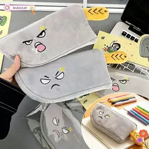 BEABOUT Bút Chì, Túi Bút Sang Trọng Biểu Hiện Tức Giận, Túi Đựng Bút Chì Dung Tích Lớn Vui Nhộn Học Sinh