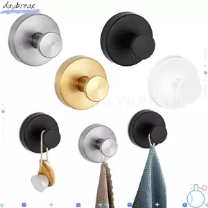 Giá đỡ khăn DAYBREAK, Móc cốc hút bằng thép không gỉ bằng kim loại, Móc quần áo chân không chắc chắn chống thấm nước có thể tái sử dụng cho phòng tắm