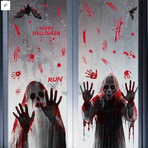 Đề can dán tĩnh Halloween có thể tái sử dụng Nhãn dán cửa sổ Halloween cho trang trí gương Windows