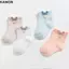 Vớ Sơ Sinh KANGN, Tất Không Xương Xuân Hè Màu Trơn, Tất Ngắn Thoáng Khí Cotton Thời Trang