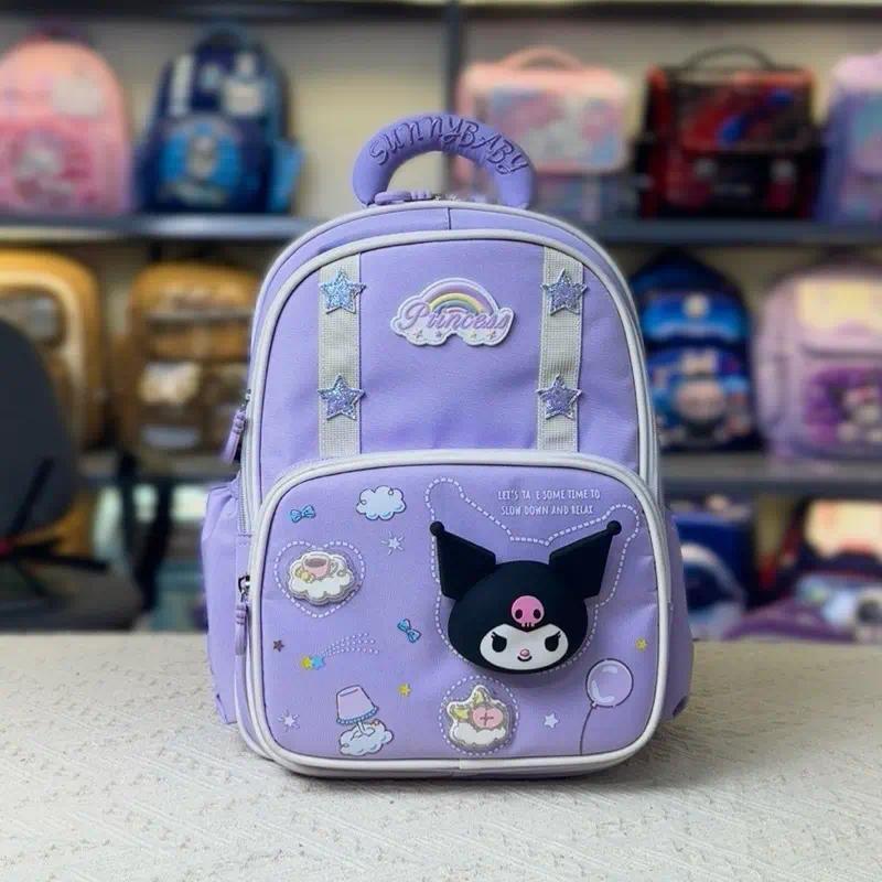 (TẶNG HỘP BÚT) Balo chống gù cao cấp size nhỏ cho bé 14-37kg có CHARM xịn dễ thương hình Kuromi, Melody- Kimbunshop41