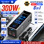 Inverter Ô Tô 300W Bộ Đổi Điện 12V Ra 220V Củ Sạc Xe Hơi 2AC 2Type-C 2USB Màn LCD Chính Hãng