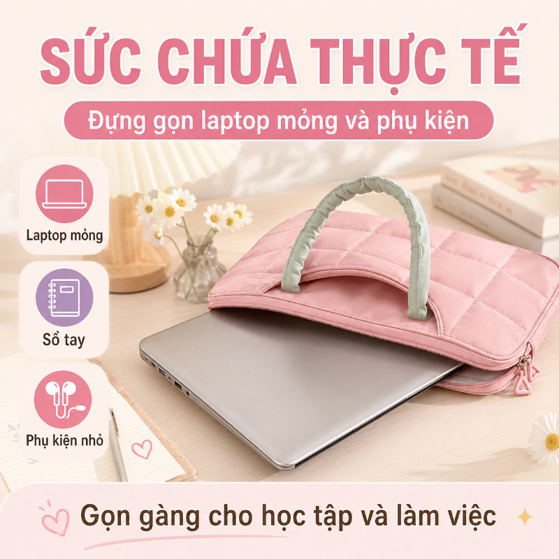 Túi Đồng Hành Hoàn Hảo - Bảo Vệ Laptop 14-16 Inch, Phong Cách Đơn Giản & Đa Dụng Cho Hành Trình Của Bạn