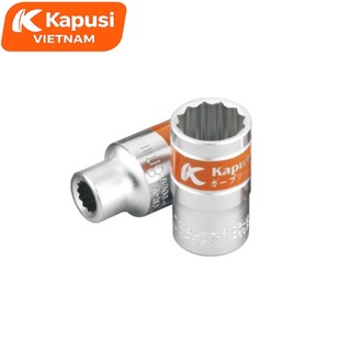 Đầu Tuýp 1/2 Inch Bông Kapusi - Khẩu Hoa Thị Ngắn Thép CR-V Cao Cấp Nhiều Kích Thước Từ 8-27MM