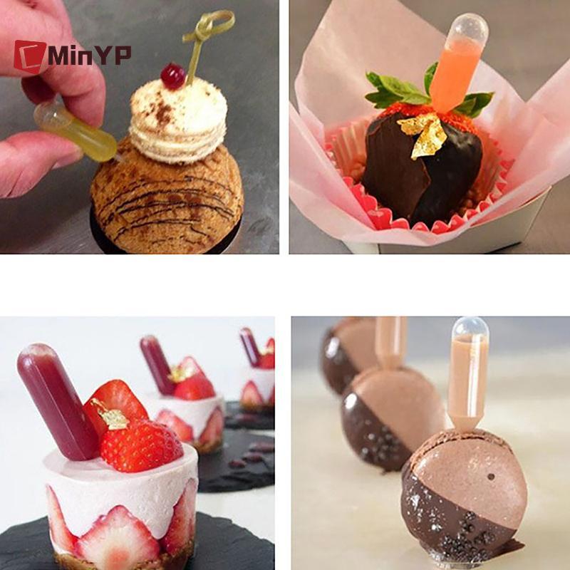CMinYP 50 Chiếc Mini Lỏng Bóp Nhỏ Giọt Dùng Một Lần Mứt Nhỏ Giọt Cho Cupcake Nước Sốt Chuyển ttes Nhỏ Giọt Bánh Món Tráng Miệng Dụng Cụ Vinh Quang