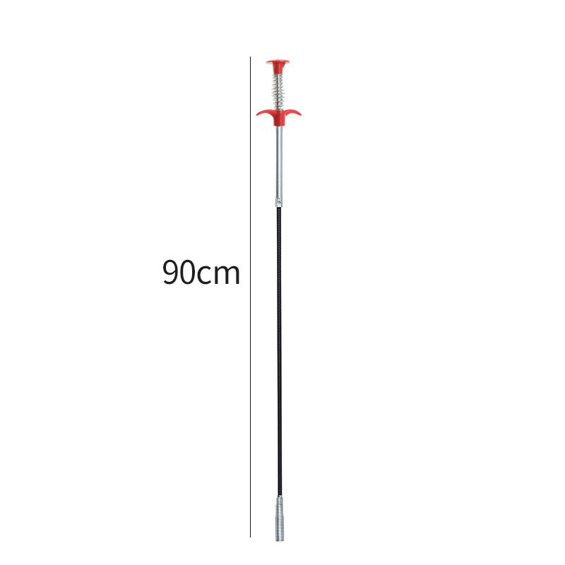 T Cống Unclogger Dây Thép Đường Ống Làm Sạch Với Lấy Móc Bốn Móng Vuốt Cong Rác Tóc Unclogging