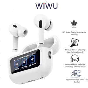 Tai Nghe WIWU T22/T24 Pro Màn Hình Cảm Ứng TFT - Chống Ồn ANC, Bluetooth 5.4, Kèm Dây Đeo Tiện Lợi