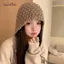 AqToCna Ngọt Handmade Thu Đông Dệt Kim Beanies Mũ Len Ấm Bảo Vệ Tai Mũ Chống Gió sel Mũ Chui Đầu AqToCna