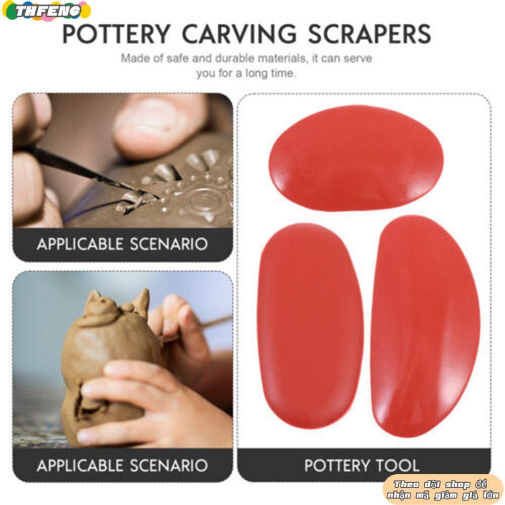 THFENG Gốm Đất Sét Cắt Tỉa Nghệ Thuật DIY Phụ Trợ Đất Sét Điêu Khắc Định Hình Dụng Cụ