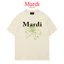Áo thun nam chất lượng cao cấp Áo sơ mi Lily rỗng in họa tiết đơn giản Loose 100% Cotton cao cấp phong cách Hàn Quốc tay ngắn cổ tròn ﻿