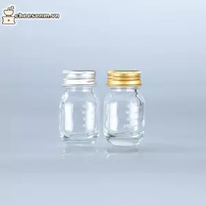 Cheenm 1Pc 30ml Chai Thủy Tinh Nhỏ Có Nắp Chai Thuốc Bột Chống Rò Rỉ Viên Chai Thủy Tinh Có Thể Đổ Lại VN