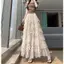 Váy gạc chấm bi mơ mùa hè eo cao mỏng hơn trông rộng viền váy bánh chữ a mềm mại