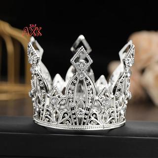 [AXK] Cô Dâu Cưới Tiaras Pha Lê Vương Miện Nhỏ Bánh Brithday Nướng Trang Trí Đầu Trang Sức Trẻ Em Diadem Nhỏ Phụ Kiện Tóc MỚI