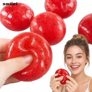 Đồ chơi Squishy dưa hấu SMILE, Đồ chơi giảm căng thẳng, Đồ chơi giảm căng thẳng, Đồ chơi bóp dưa hấu có thể tái sử dụng có thể tái sử dụng cho trẻ em Người lớn