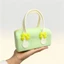 Túi xách silicon THEGIRL8B, Tote Mini nơ có thể giặt được chống thấm nước, Hộp đựng mỹ phẩm Túi đeo trên cùng khóa màu cầm tay bền bỉ Sử dụng văn phòng