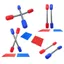 Que bơm hơi QEARY, có thảm Air Hammer Yard Game Sticks, Đồ chơi ngoài trời Màu xanh đỏ Trò chơi đấu sĩ PVC dễ thương Sticks Party Beach