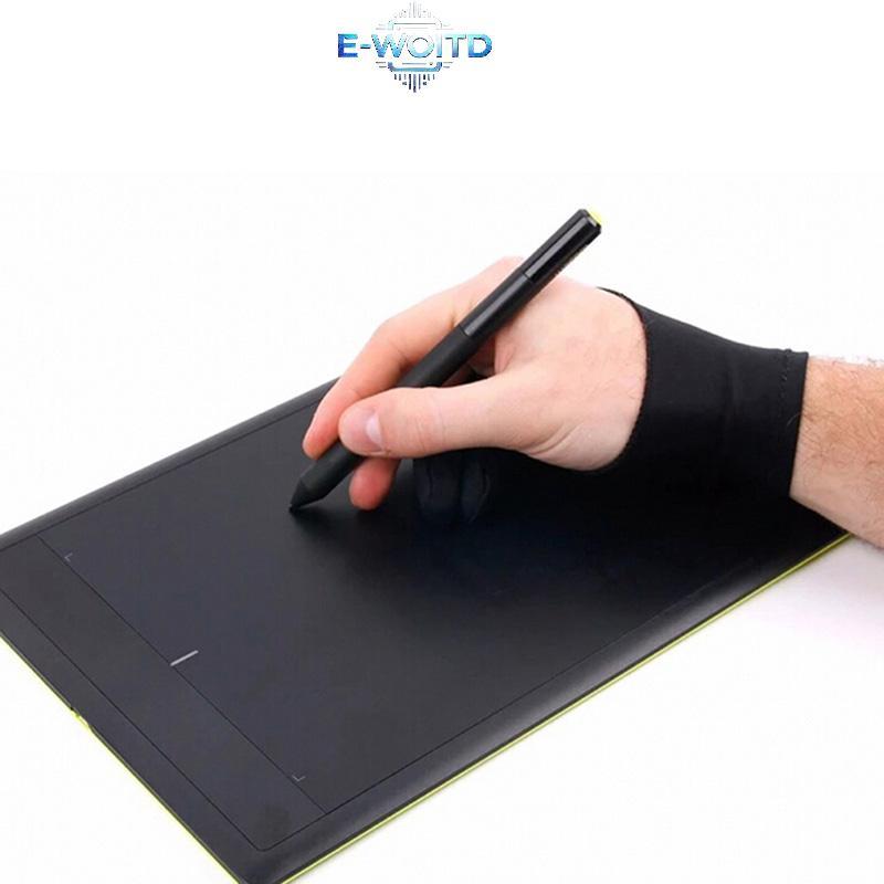 E-WOITD 1 Găng Tay Chống Bẩn Hai Ngón Tay Dành Cho Nghệ Sĩ Vẽ & Bút Đồ Họa Máy Tính Bảng Pad E-WOITD