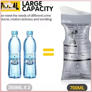 THÊM 1 / 5 / 10 Chiếc Du Lịch Mini Di Động Vệ Sinh Di Động Túi Nước Tiểu Di Động Ngoài Trời Khẩn Cấp Túi 700ml Túi Nôn Dùng Một Lần Cho Bé Nữ Nam BSS