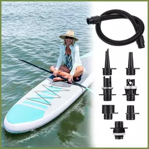 Mái Chèo Ban Bơm Vòi Mái Chèo Bơm Hơi Bộ Dụng Cụ Bè Bơm Adapter Bộ Ống Cho Bãi Biển Hồ Bơi Cắm Trại kouvn