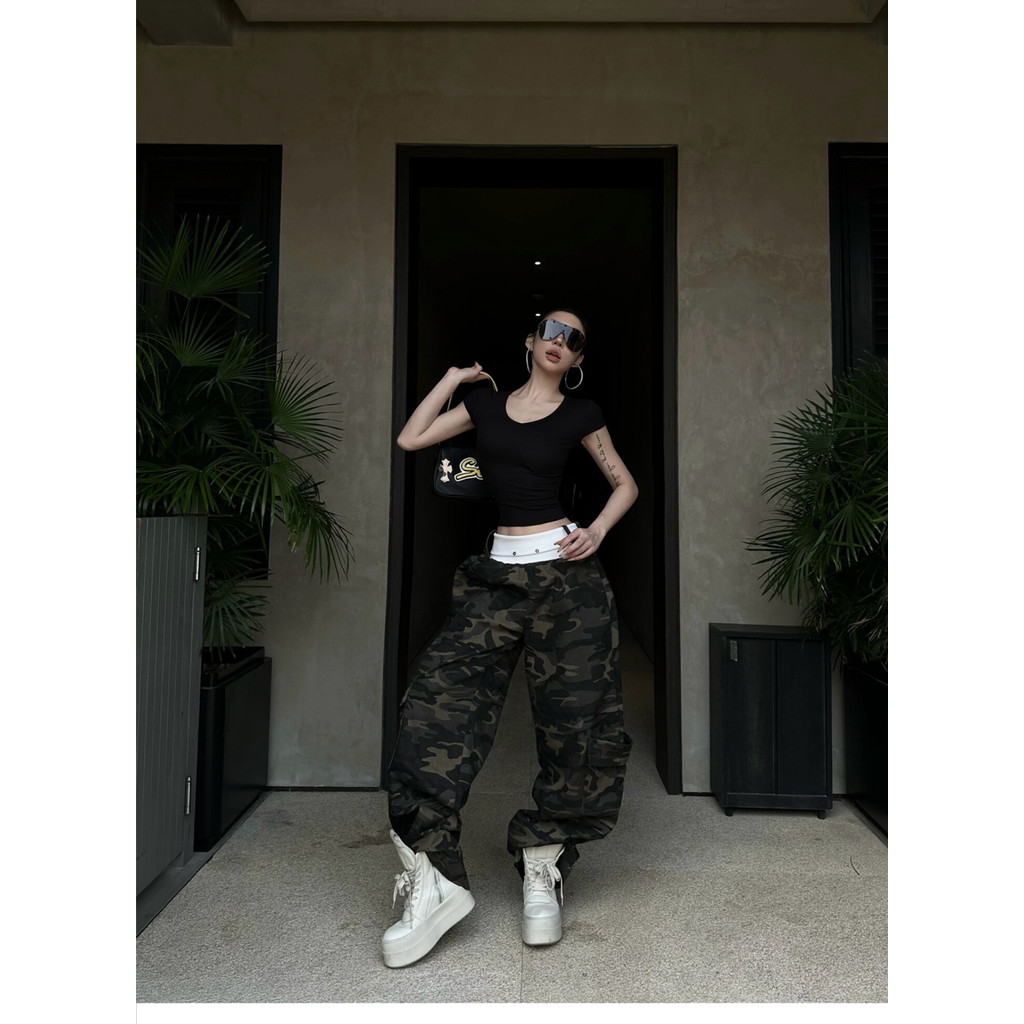 Milyfashion Pure Desire Letter In hình vai Áo thun ngắn tay mùa hè Slim-Fit Áo thun ngắn dáng rộng hẹp cho bé