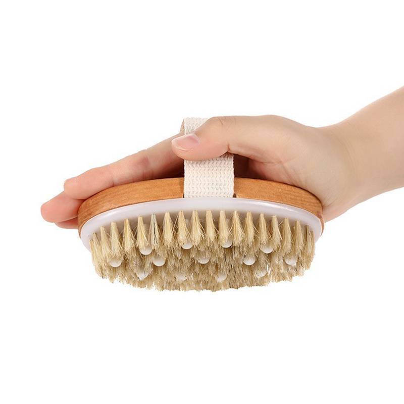 AN.MART 1 Cái Tẩy Tế Bào Chết Bằng Gỗ Massage Toàn Thân Bàn Chải Tắm Lông Tự Nhiên Mềm SPA Người Phụ Nữ Người Phụ Nữ Chăm Sóc Da Ướt Khô Body Brush VN