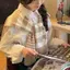 Khăn choàng nữ AqToCna Thời trang và đa năng Len dệt kim và khăn choàng sọc trắng Khăn choàng dệt kim Khăn quàng cổ bốn mùa AqToCna
