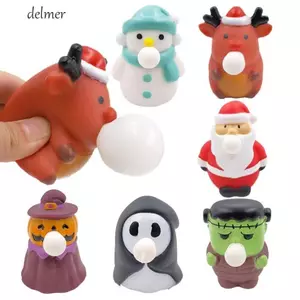 DELMER Bóp Đồ Chơi Nai Sừng Tấm Mới Lạ Lo Âu Giảm Căng Thẳng Ông Già Noel Người Tuyết Đồ Chơi Trẻ Em