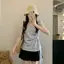 Size Lớn Ngọt Ngào Phong Cách Nữ Tính Nữ Tay Ngắn Phiên Bản Hàn Quốc Cổ Vuông Phối Ren Không Đều Áo Sơ Mi