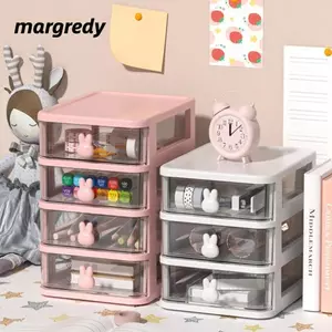 Ngăn kéo sắp xếp máy tính để bàn MARGREDY, Hộp lưu trữ máy tính để bàn tiết kiệm không gian đa tầng, Kệ lưu trữ đa chức năng bằng nhựa tiện lợi