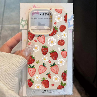 Ốp Lưng Cho OPPO A6 A5 A3 Pro A6C A6X A3X A5X Reno 15 13 14 12 11 Pro 15F13F 12F 11F 5G Ốp Điện Thoại Di Động Hoa Văn Hoa Dâu Tây Da PU Dễ Thương Màu Kẹo Mờ