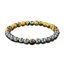 Vòng tay đính cườm mắt hổ & Hematite - Hạt tròn 6mm Handmade Unisex - Thu hút sự giàu có thịnh vượng Phong cách sang trọng